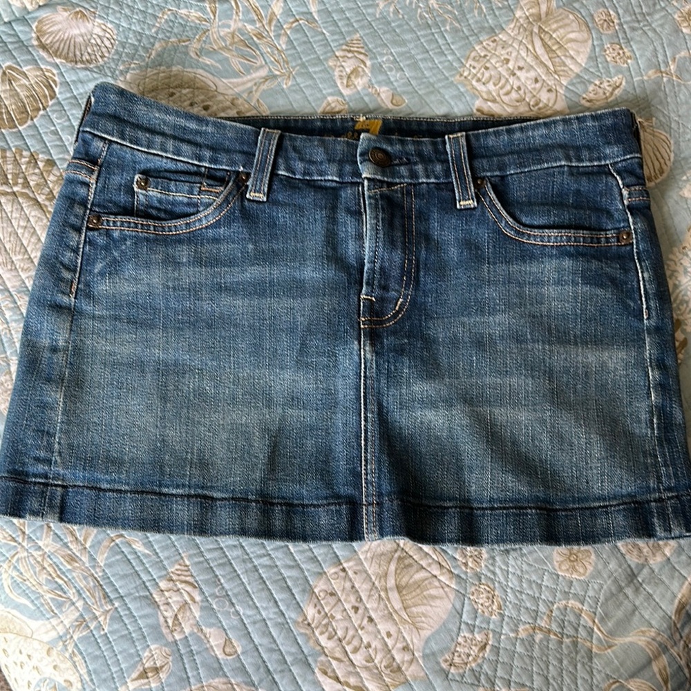 7 for all mankind Denim Mini Skirt